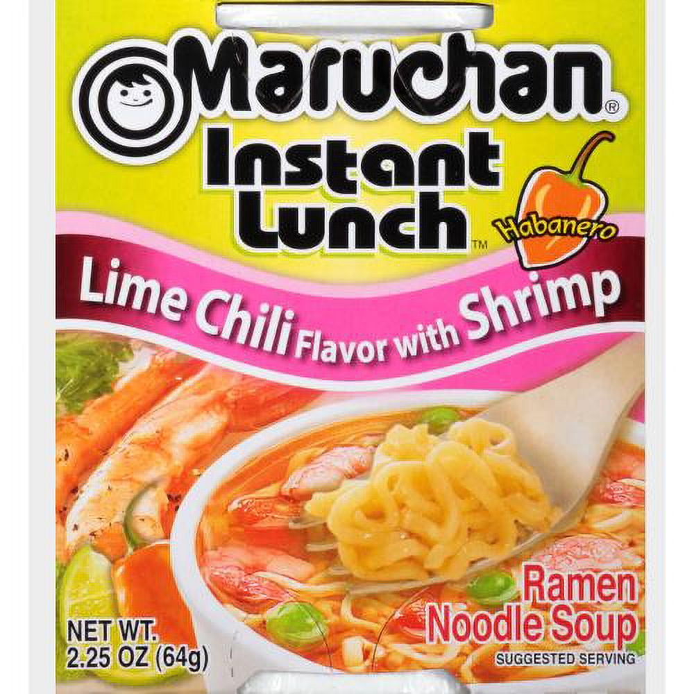 Maruchan Habanero Lime Chili Flavor with Shrimp Ramen Noodle Soup (Pack of 32)