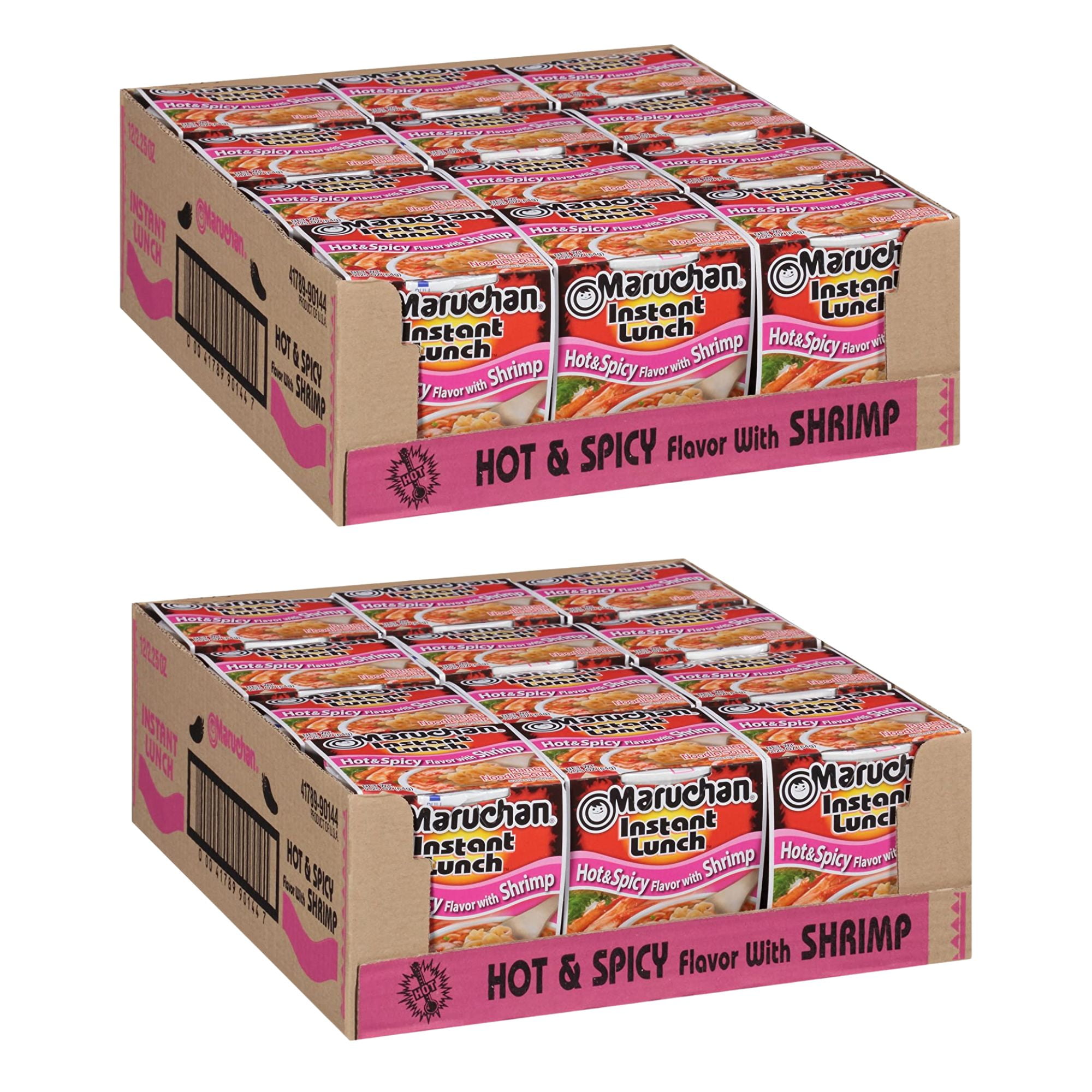 Maruchan Hot and Spicy Shrimp Instant Ramen Noodles, 2.25 oz Cup