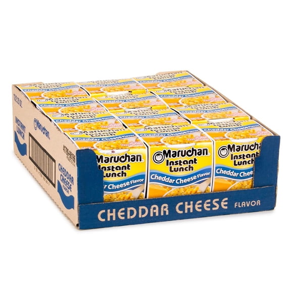 Maruchan Instant Lunch Cheddar Cheese Flavor Noodle Soup, 2.25 oz Cups, 12 Count
