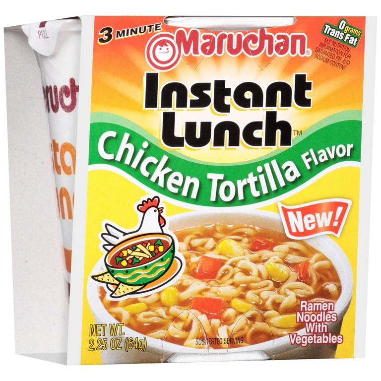 Maruchan Instant Lunch Chicken Tortilla Flavor Noodles, 2.25 oz Shelf  Stable Cup
