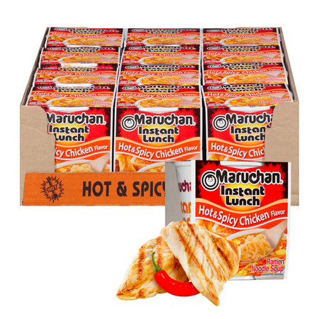 Maruchan Instant Lunch, Hot and Spicy Chicken (2.25 oz., Pack of 12)