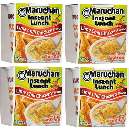 Maruchan Instant Lunch Lime Chili Chicken, 2.25 Oz, Pack of 4