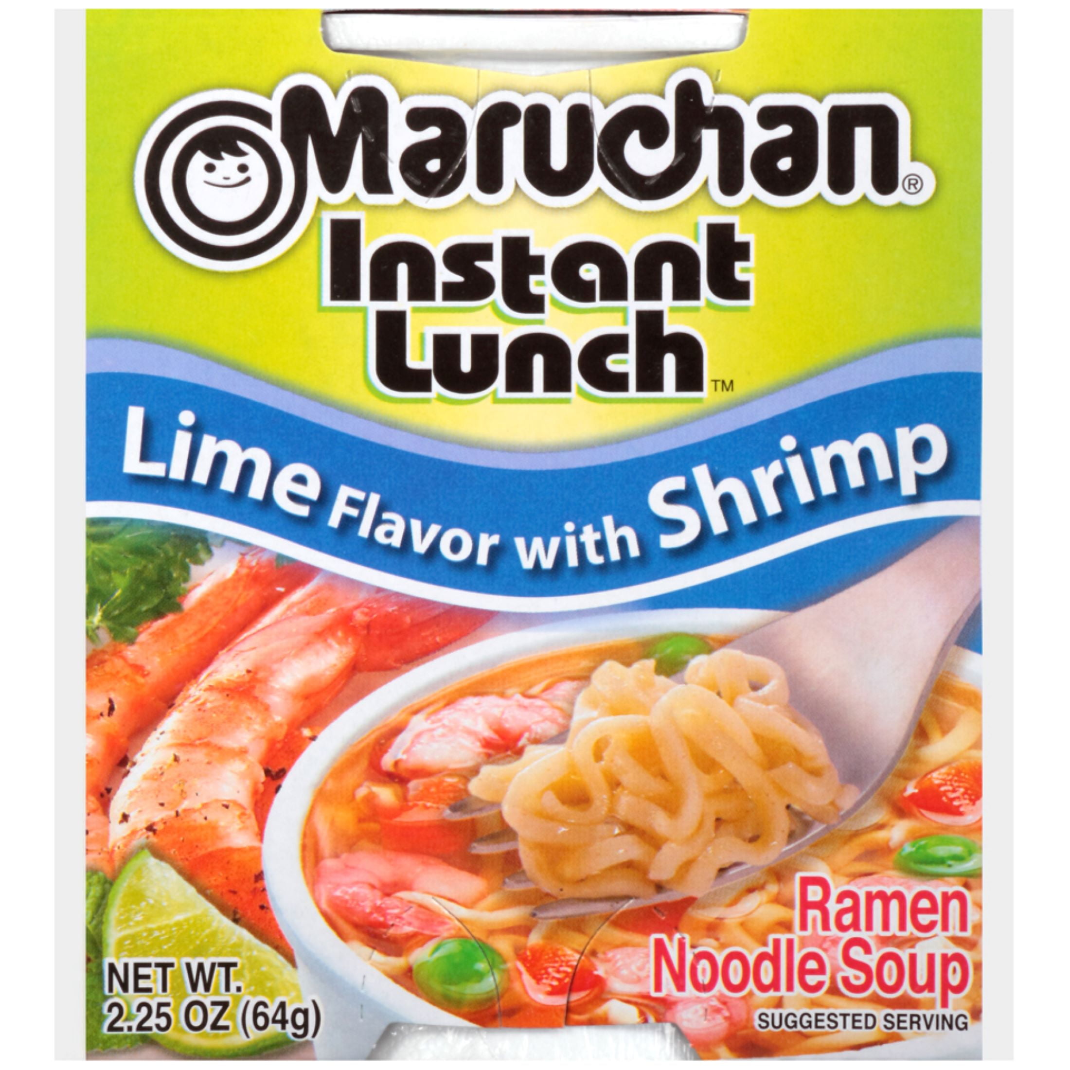 Maruchan Instant Lunch Lime Flavor with Shrimp Ramen Noodles, 2.25 oz Shelf Stable Cup