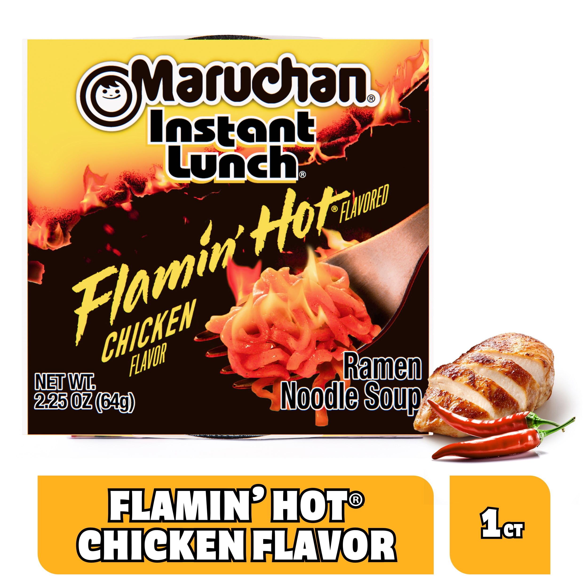 Maruchan Instant Lunch Ramen Noodles, Flamin' Hot® Flavored