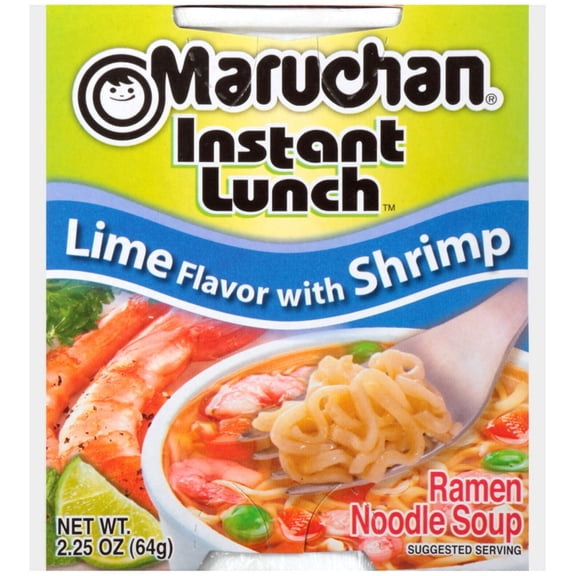 Maruchan Instant Lunch Ramen Noodles, Lime Flavor with Shrimp, 2.25 oz 1 pack