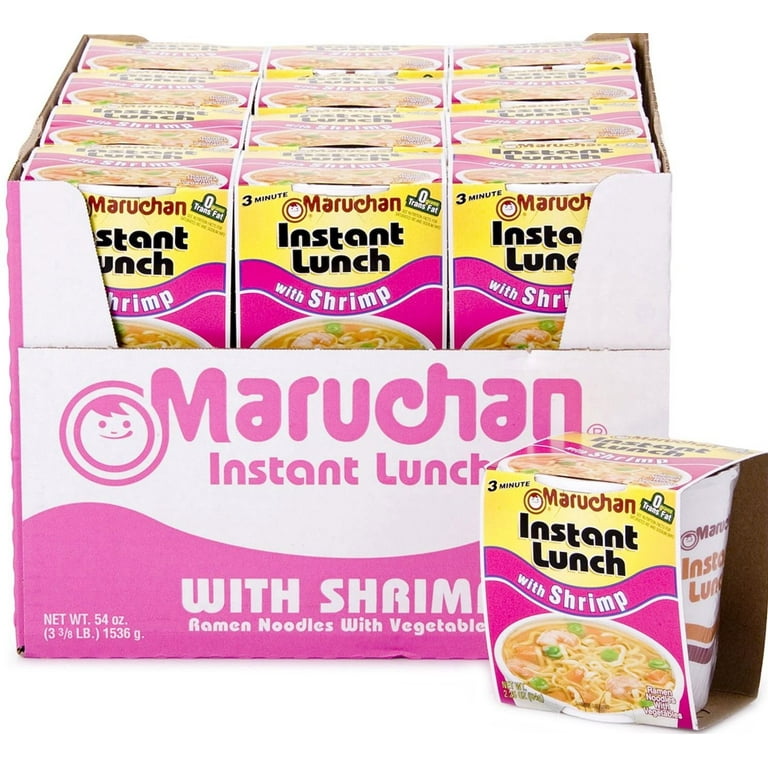 Maruchan Instant Cup Ramen Noodles with Vegetables, Shrimp, 54