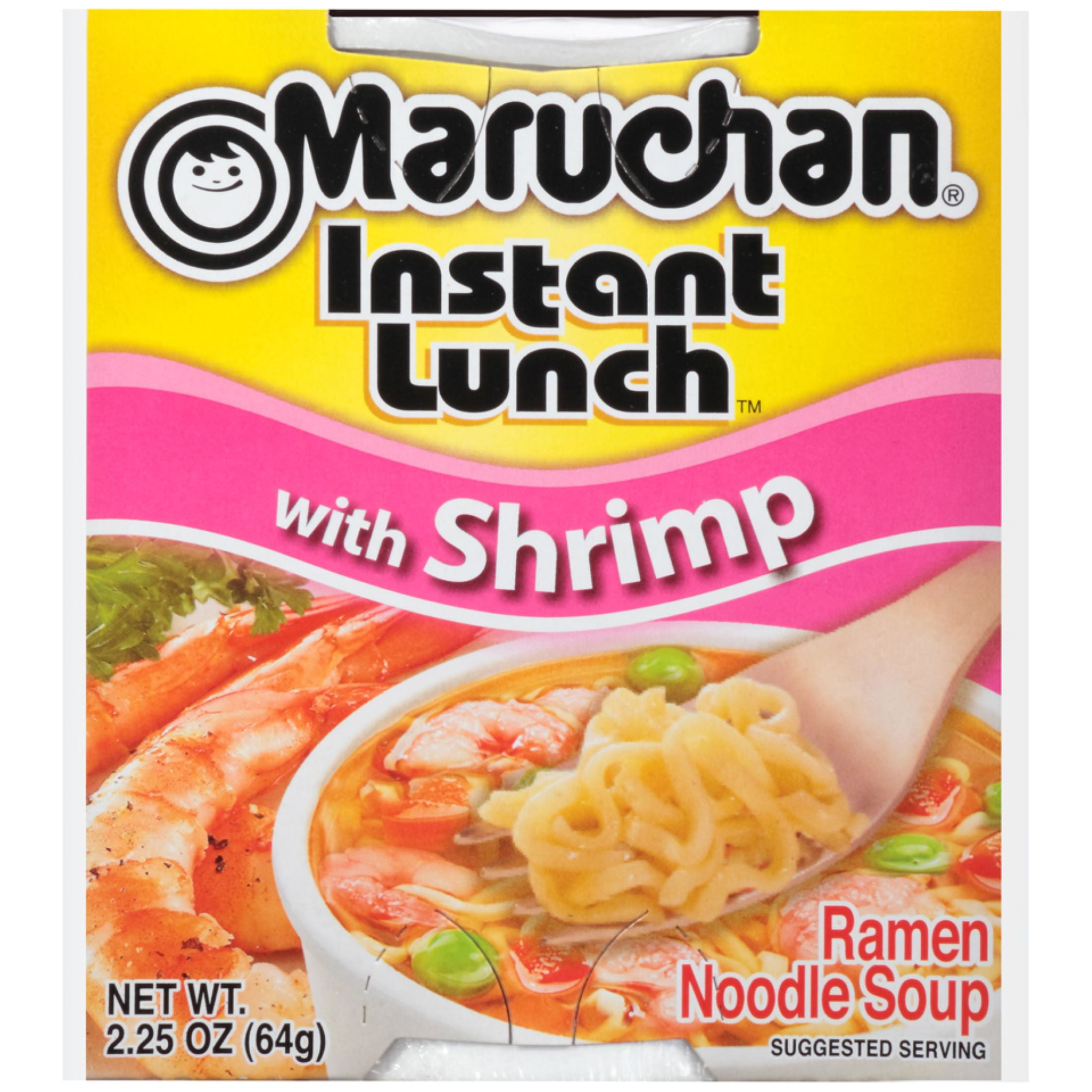 Maruchan Instant Lunch Ramen Noodles, Shrimp Flavor, Shelf Stable, 2.25 oz Cup