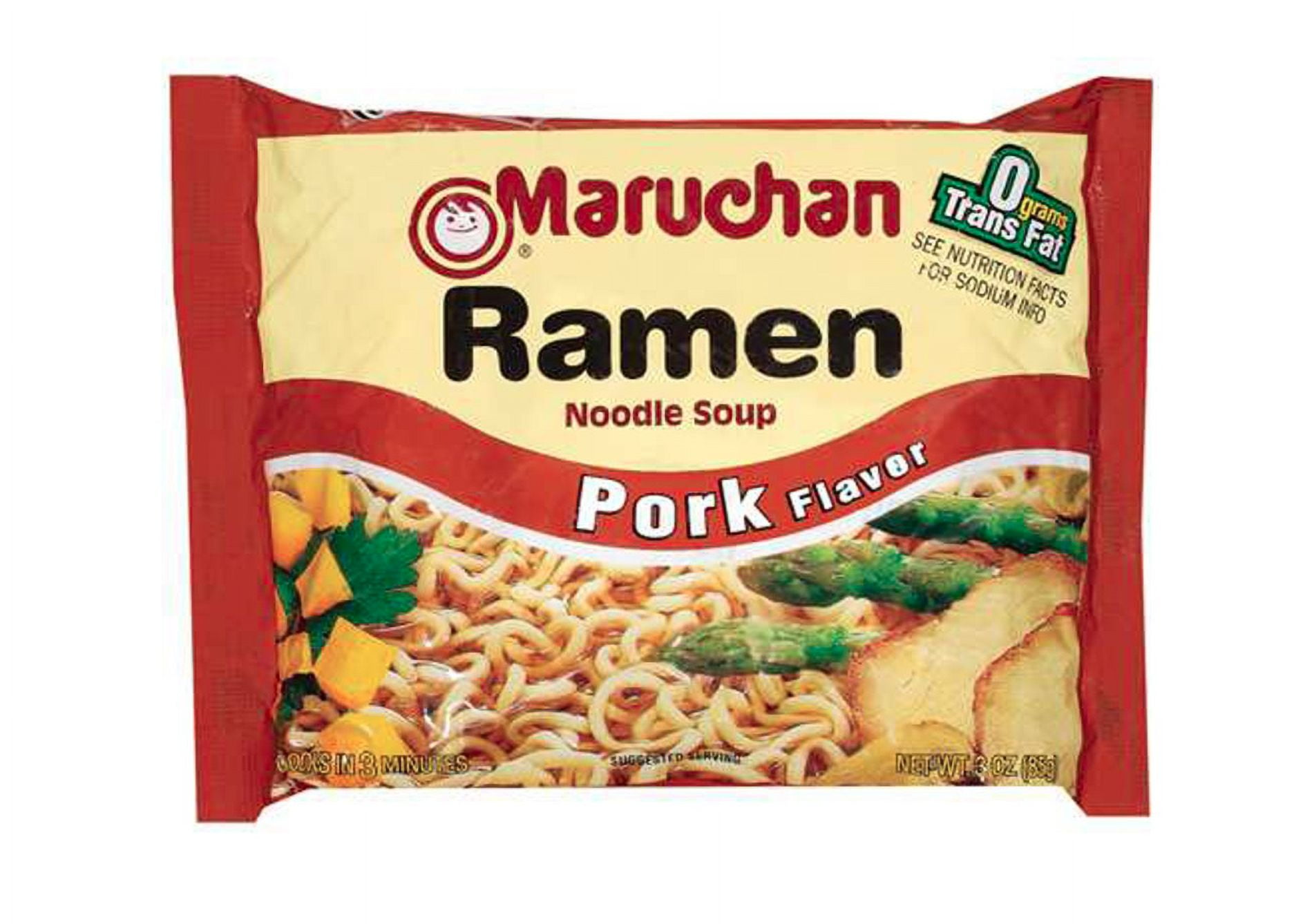 Maruchan PORK FLAVOR Ramen Noodle Soup 3oz (18 pack)