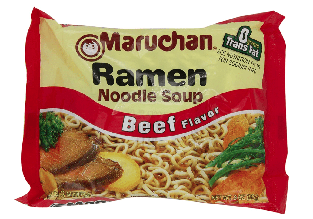 Maruchan Ramen Beef, 0.1875-Ounce Packages (Pack of 24)