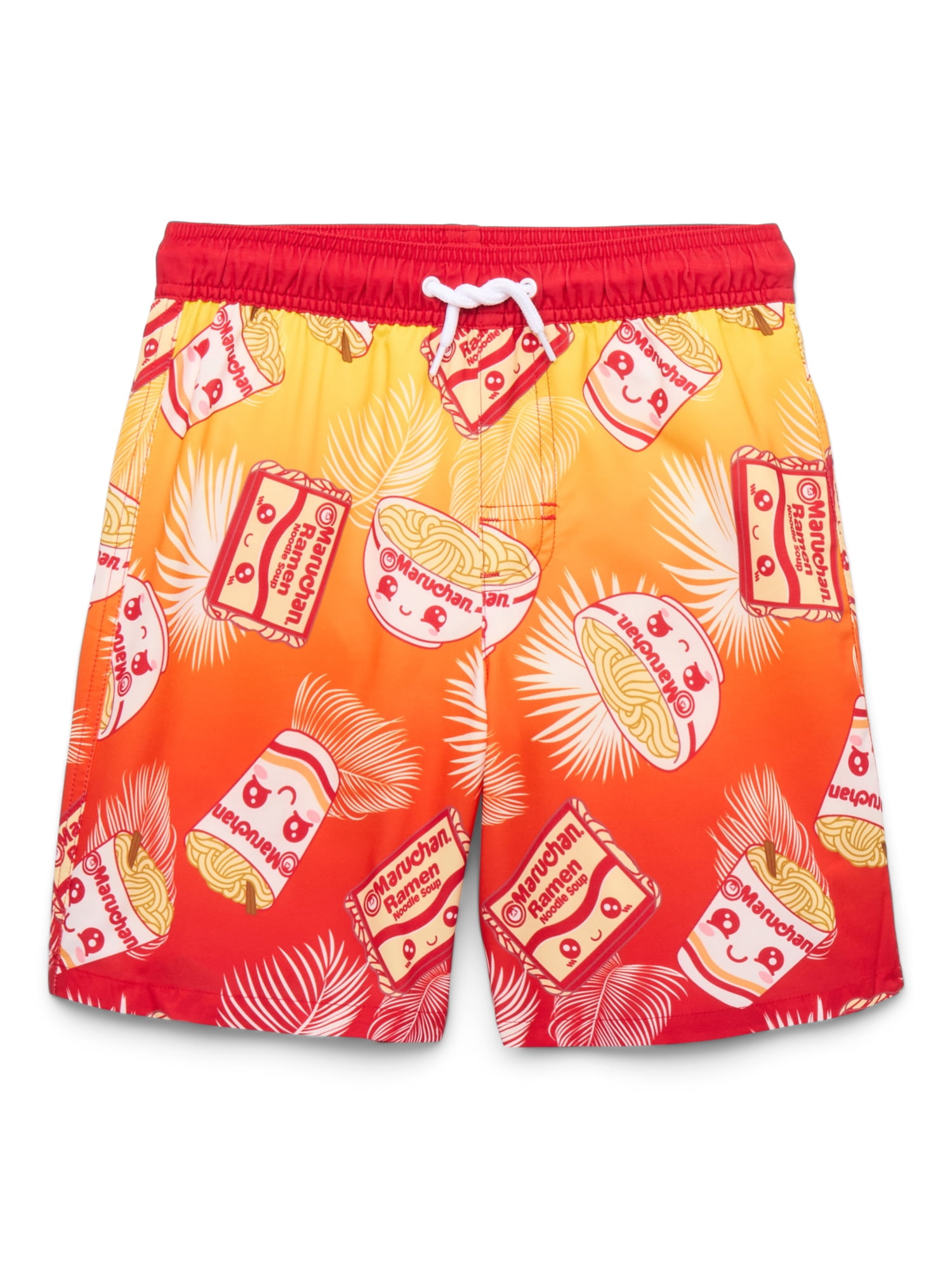 Maruchan Ramen Boys Palms Graphic Swim Shorts - Sizes 4-12