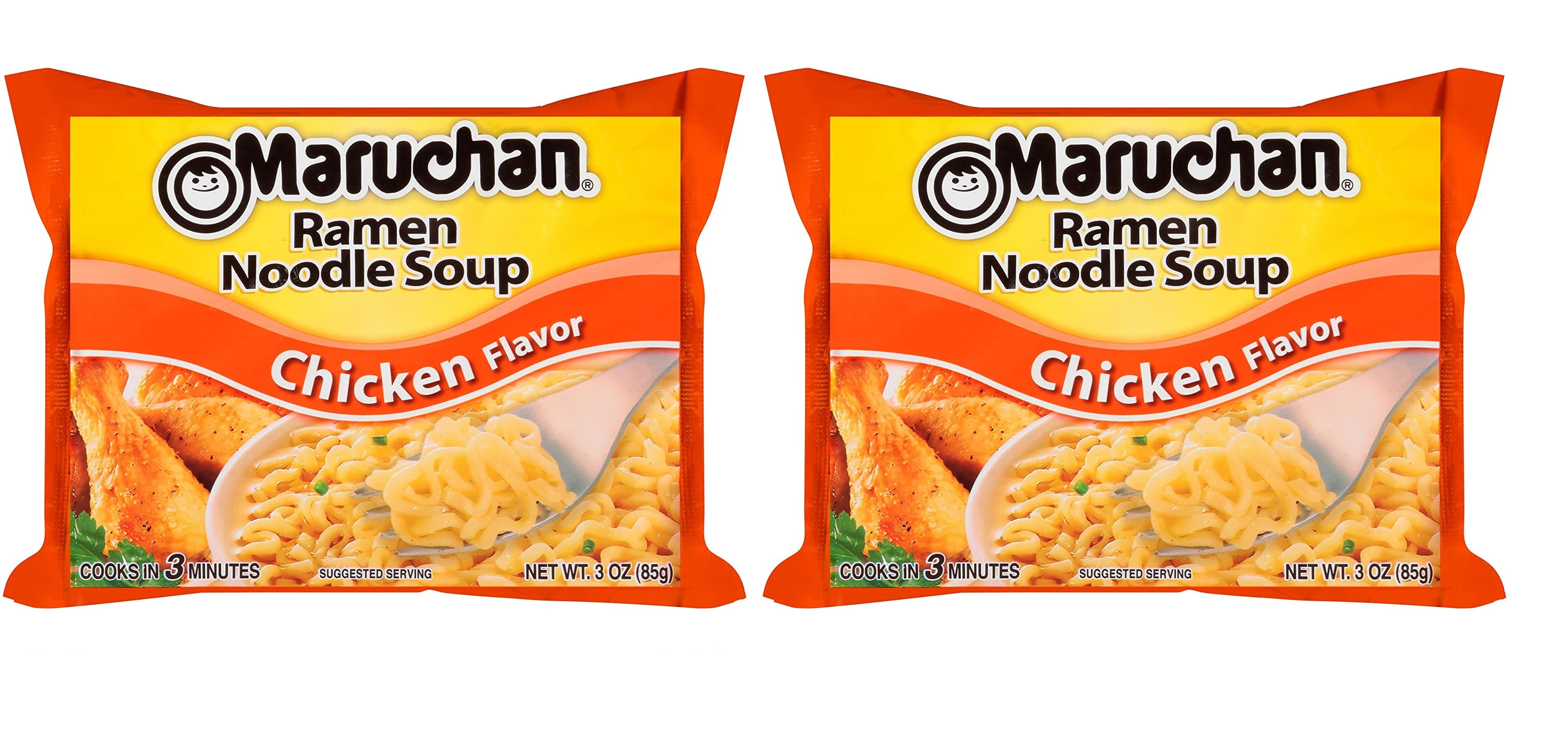 Maruchan Ramen Chicken, 3.0 Oz cooks in 3 minutes (Pack of 2