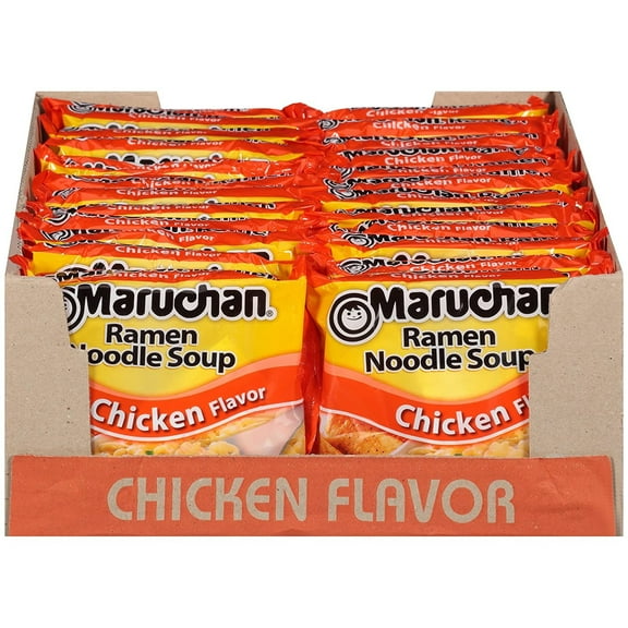 Maruchan Ramen Chicken, Instant DHF10Ramen Noodles, Ready to Eat Meals, 3 Oz, 24 Count