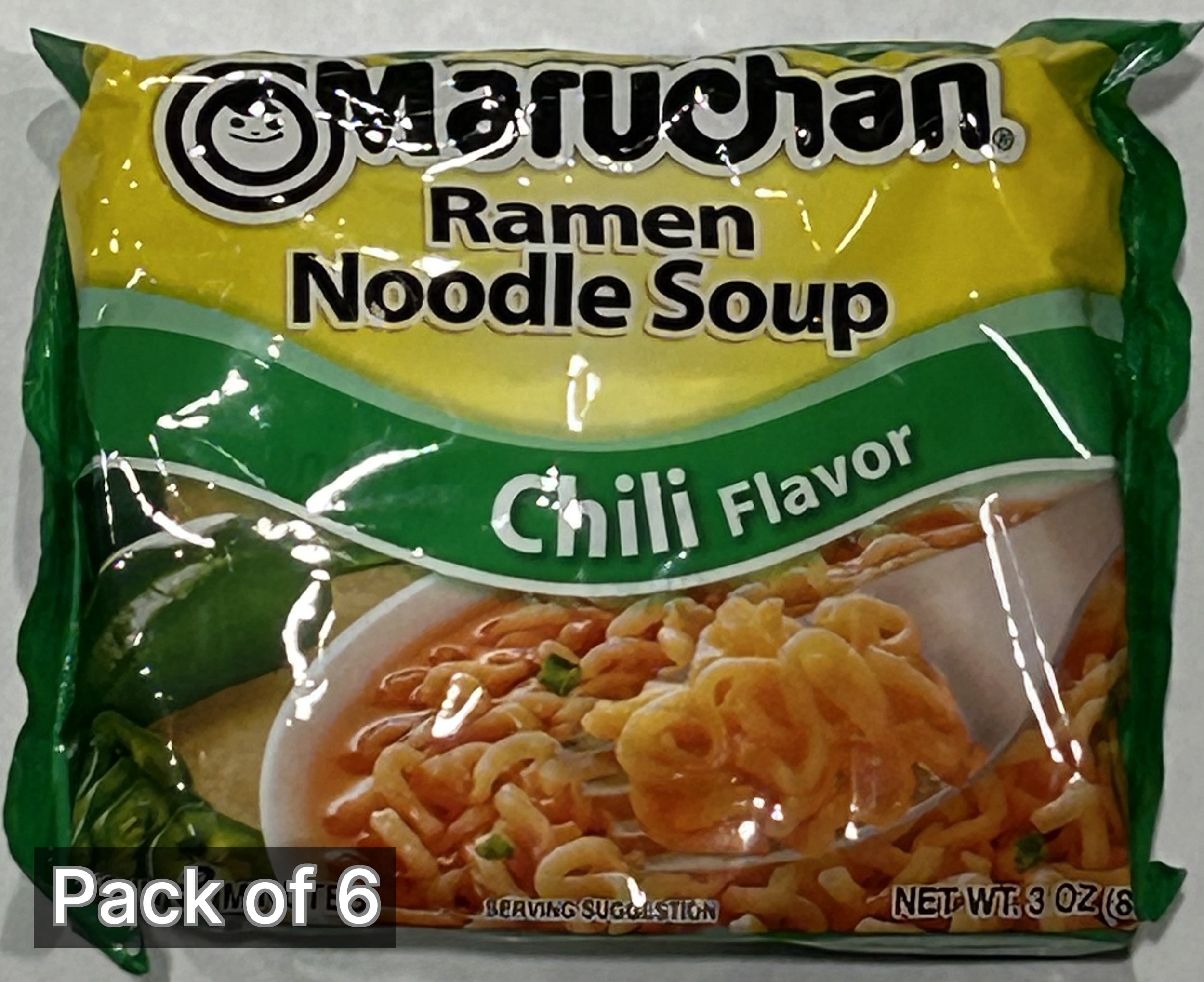 Maruchan Ramen Noodle Soup Chili Flavor 3 oz (Pack of 6) - Walmart.com