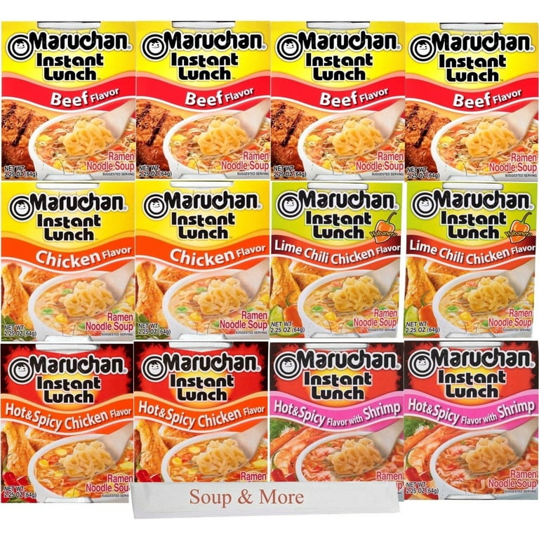 Nissin Cup O Noodles Variety 12 Pack, 2.25-Ounce, Beef, Chicken and Shrimp