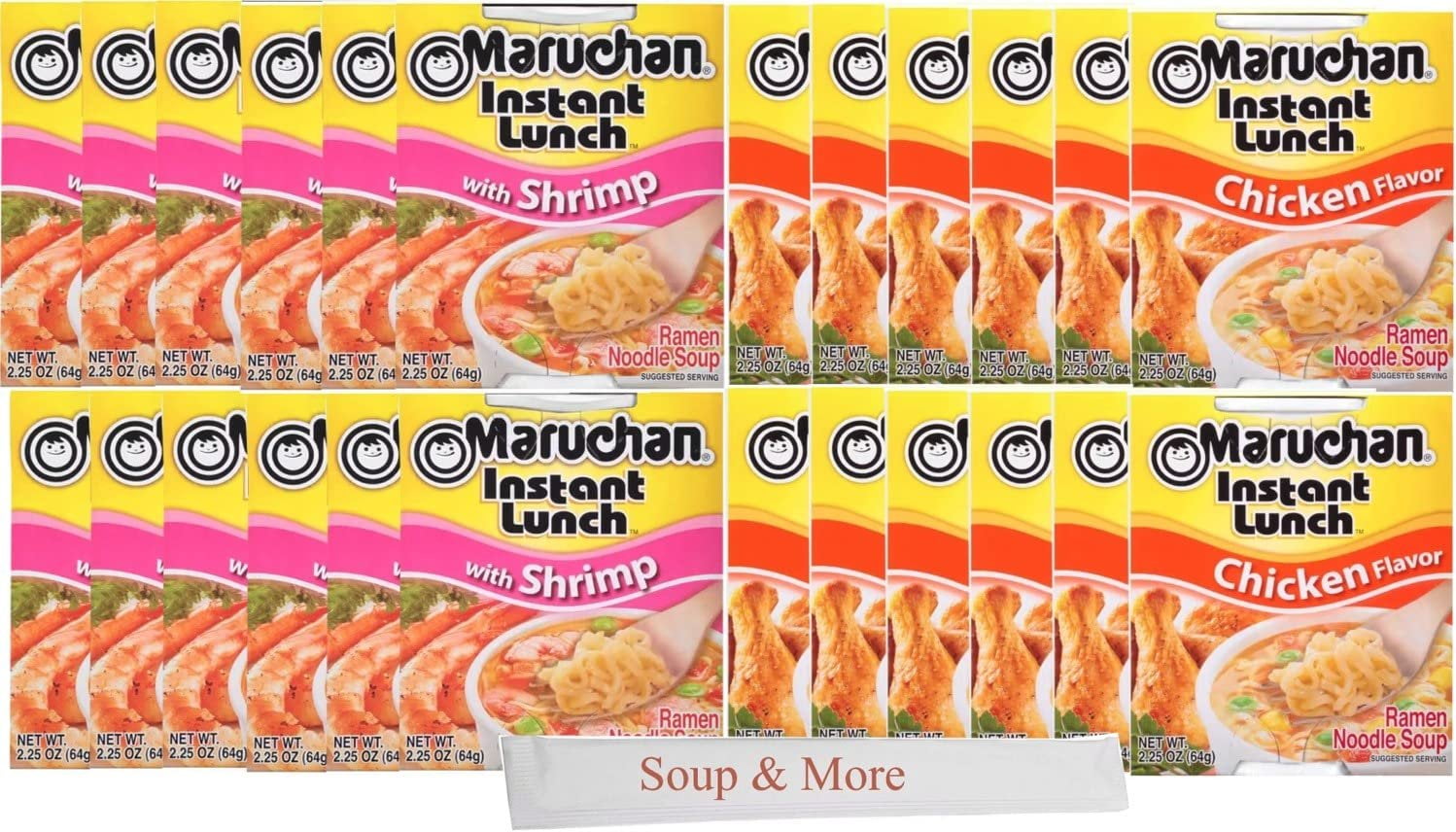 Maruchan Ramen Cup Noodles Instant 24 Count - 12 Shrimp cups & 12 ...