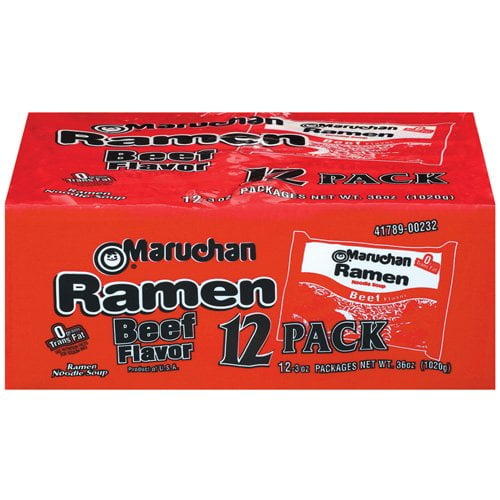 Maruchan Ramen Noodle Beef Flavor Soup, 3 Oz, 12 Count - Walmart.Com