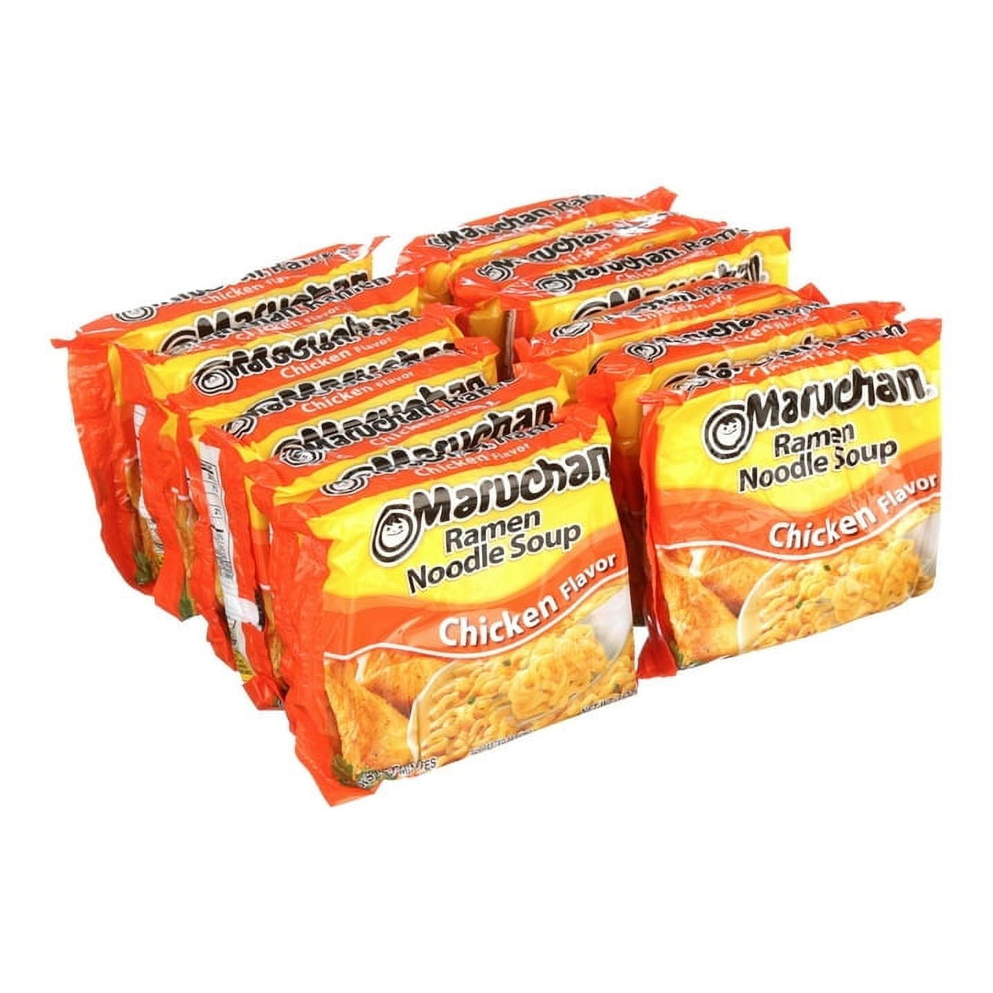marutan　0226 Maruchan Ramen Noodle Chicken Flavor Soup, 3 Oz, 12 Pack, Bundled