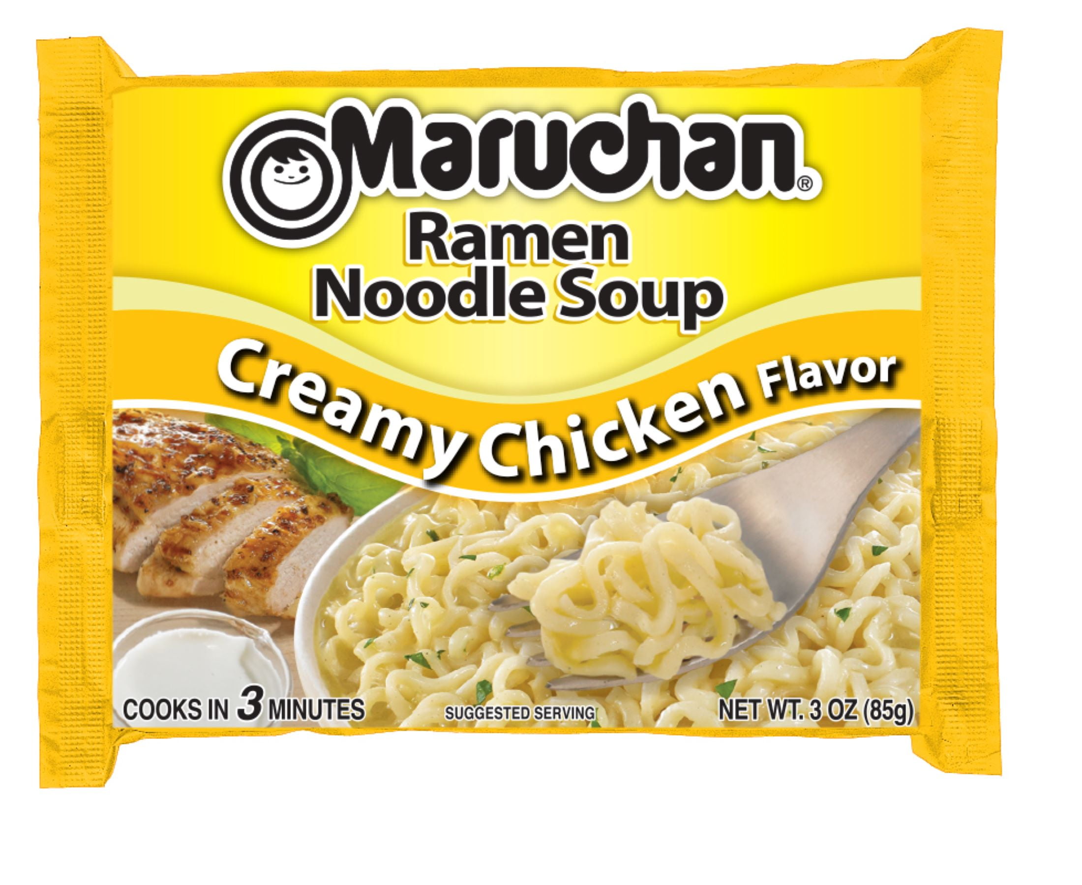 Maruchan Ramen Noodle Soup, Creamy Chicken Flavor Instant Noodles, Shelf Stable, 3 oz Package