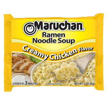 Maruchan Ramen Noodle Soup, Creamy Chicken Flavor Instant Noodles, 3 oz
