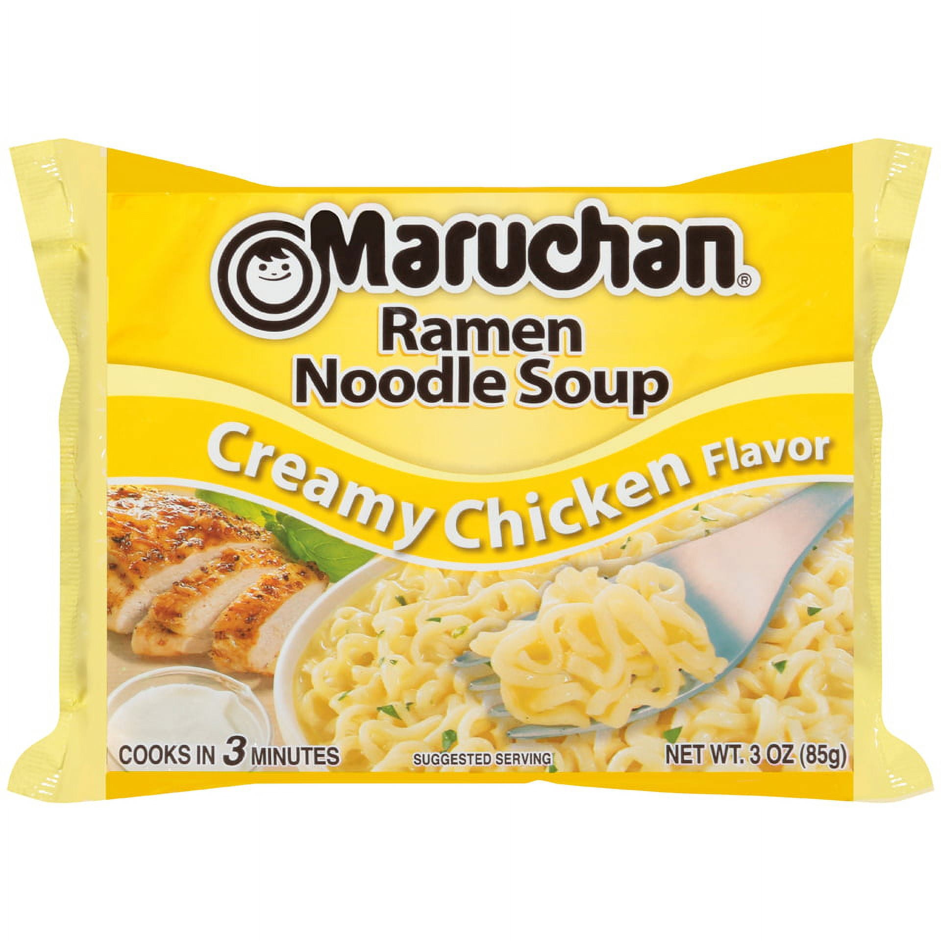 Maruchan Ramen Noodle Creamy Chicken Flavor Soup, 3 oz Shelf Stable