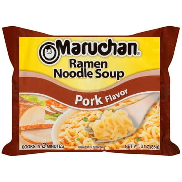 Maruchan Ramen Noodle Pork Flavor Soup, 3 oz Shelf Stable Package