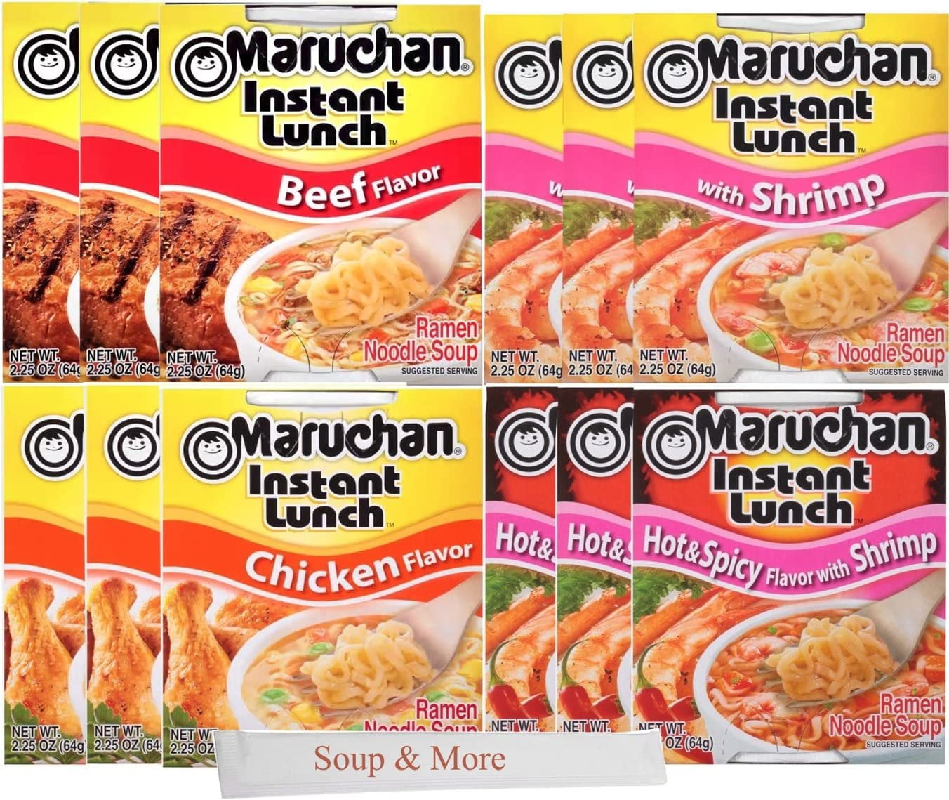 Maruchan Ramen Noodle Soup, 12 Count 4 Flavor Variety Pack