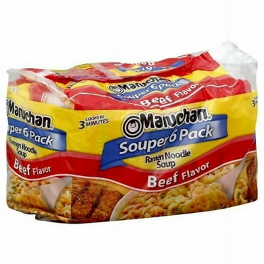 Maruchan Ramen Noodle Soup Beef Flavor 6 Count (Pack of 4)