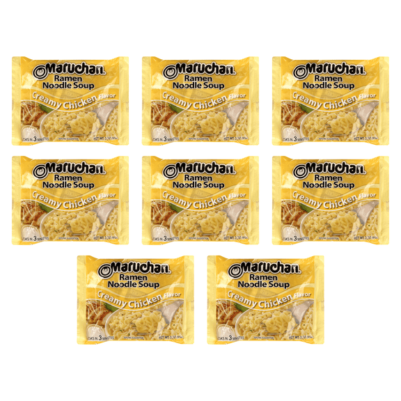 Maruchan Ramen Noodle Soup Chicken Flavor, 3 oz Shelf Stable Package (Pack of 8)