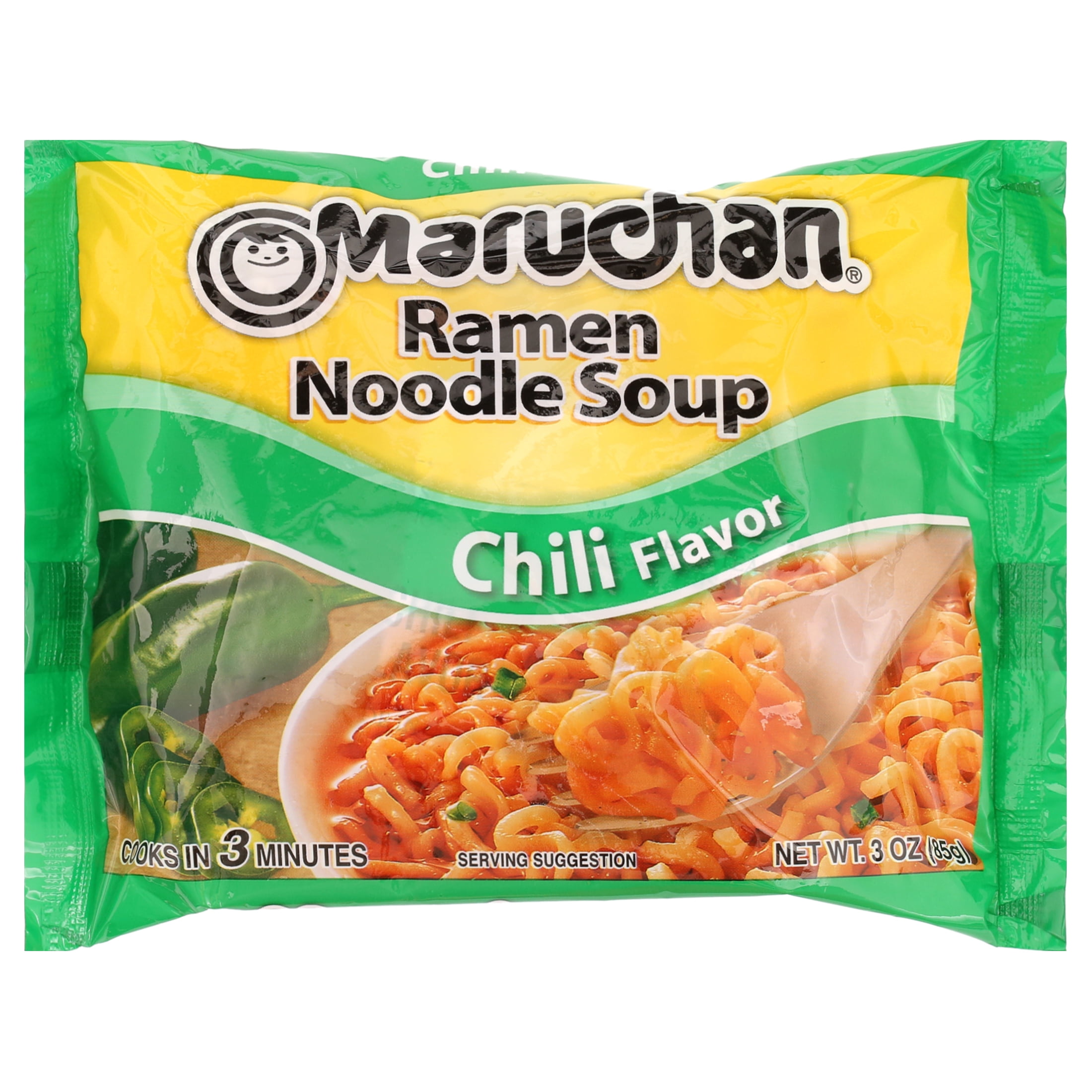 (12 pack) Maruchan Ramen Noodle Soup Chili Flavor, 3 oz