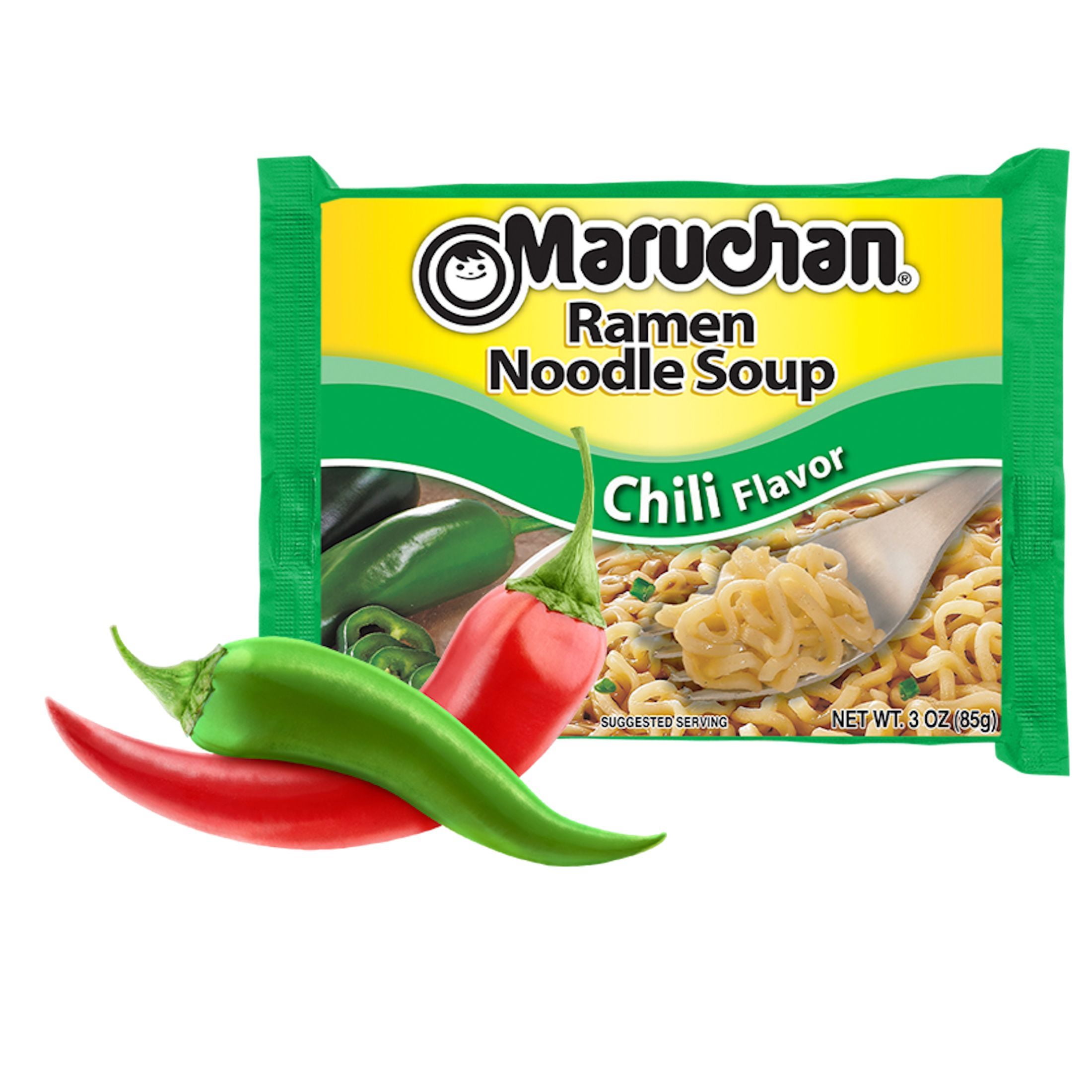 Maruchan Ramen Noodle Soup Chili Flavor, 3 oz Shelf Stable Package