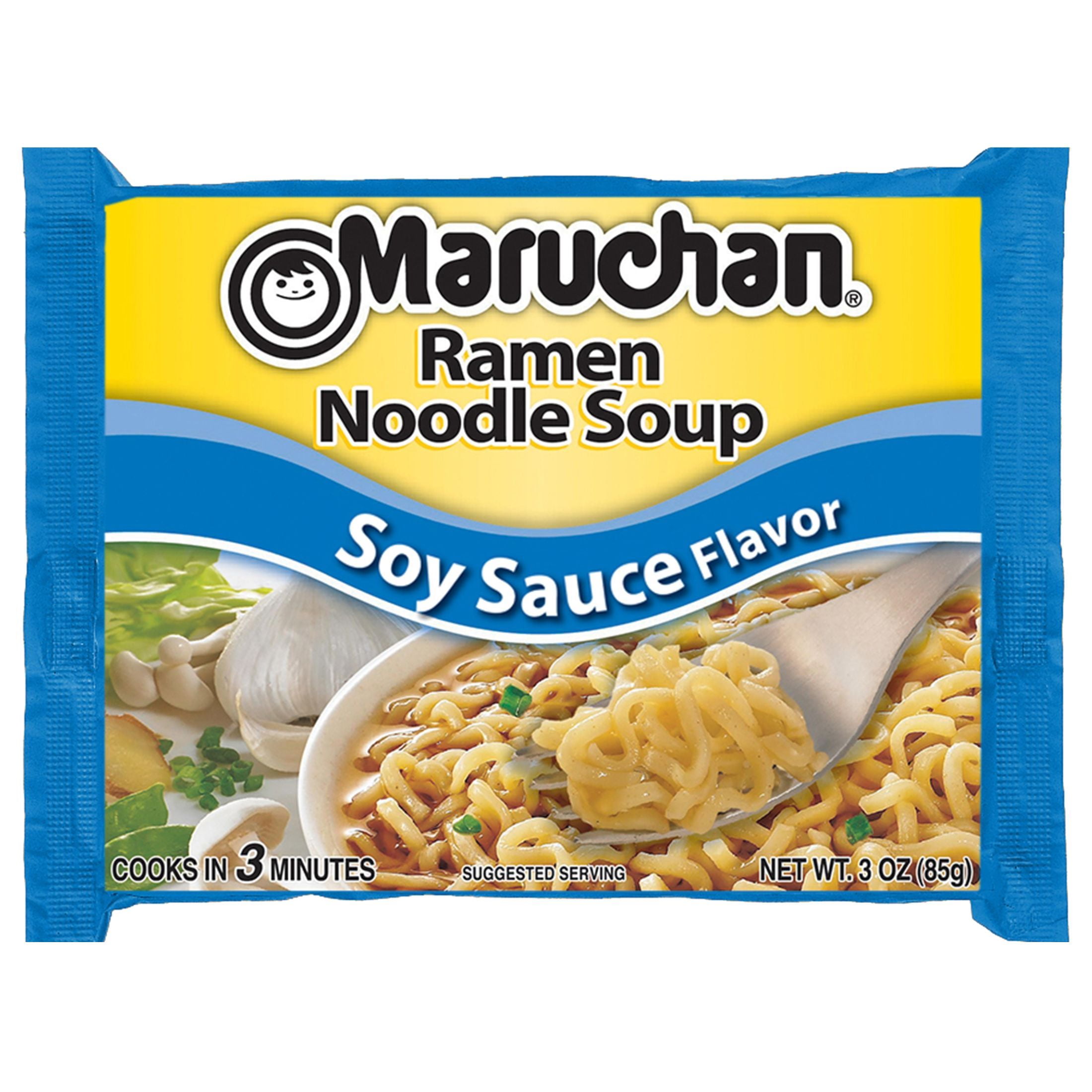 Maruchan Ramen Noodle Soy Sauce Flavor Soup, 3 oz Shelf Stable Package