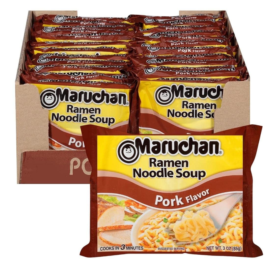 Maruchan Ramen Pork, 3 Ounce (Pack of 30)