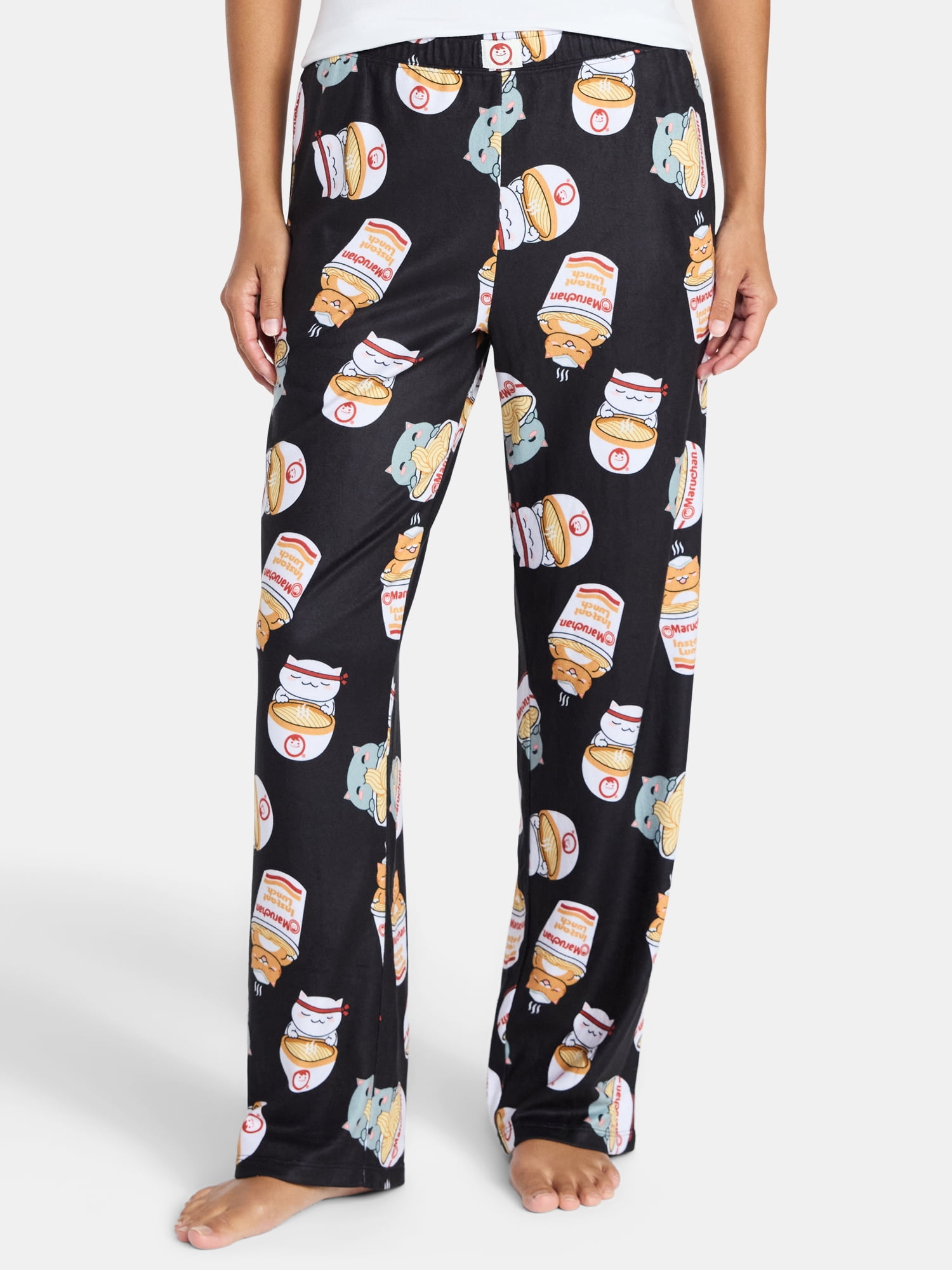 Maruchan Women's and Women's Plus Ramen Cats Sleep Pants with