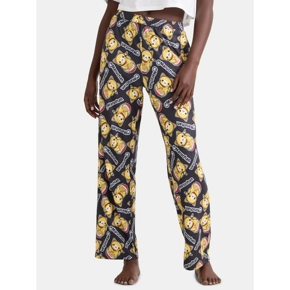 Maruchan Women's and Women’s Plus Cat Print Pajama Pants, Sizes XS-6X