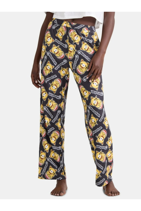 Maruchan Women's and Women’s Plus Cat Print Pajama Pants, Sizes XS-6X