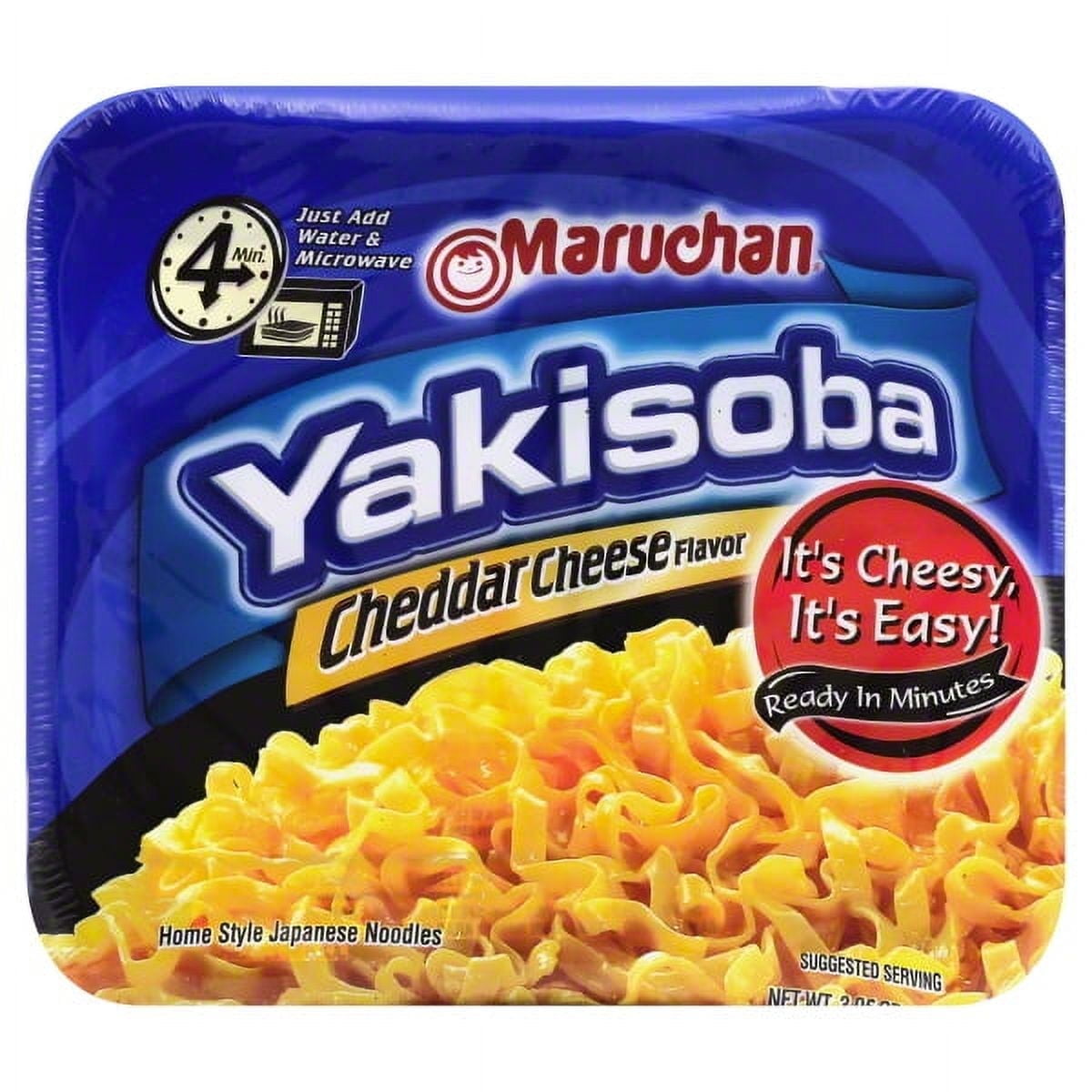 Maruchan Yakisoba Cheddar Flavor Noodles, 3.96 Ounces Pack of 4