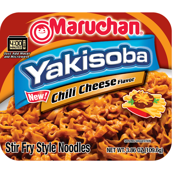 Maruchan Yakisoba Chili Cheese Flavor Noodles, 3.86 oz Shelf Stable Package
