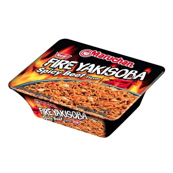 Maruchan Yakisoba Fire Spicy Beef Flavor, 3.99 Oz, Pack of 8