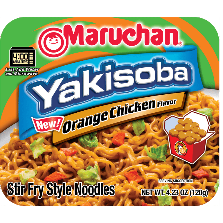 Maruchan Yakisoba Orange Chicken Flavor Noodles, 4.23 oz Shelf