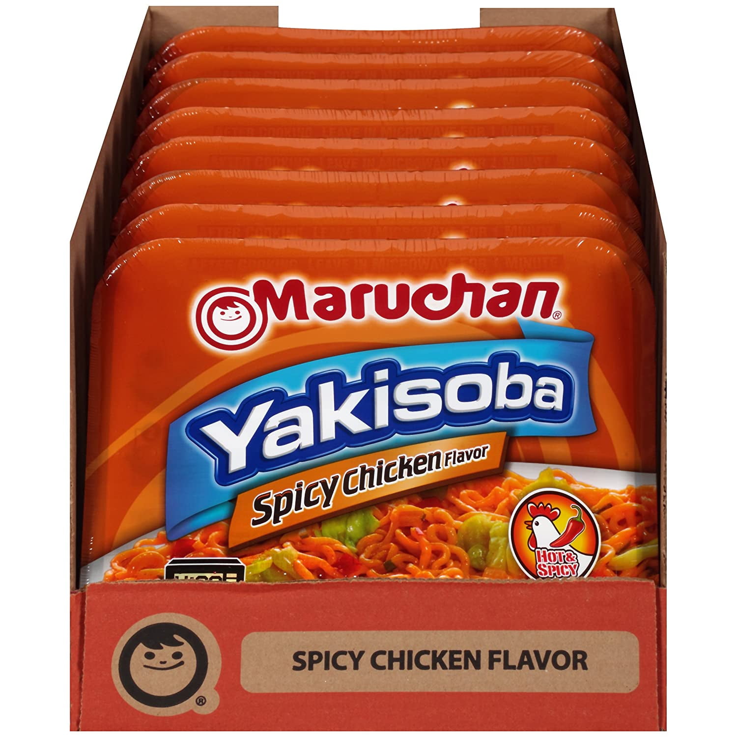 Maruchan Yakisoba Spicy Chicken, 4.11 Oz, Quantity of 8 - Walmart.com