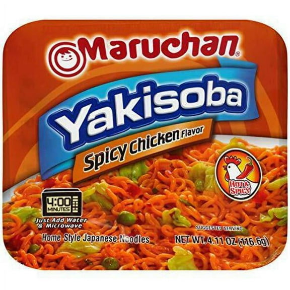 Maruchan Yakisoba, Spicy Chicken Flavor, 4.11 oz, 8 Ct
