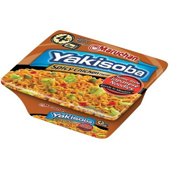 Maruchan Yakisoba Spicy Chicken Flavor Noodles, 4.11 Oz (Pack of 12)