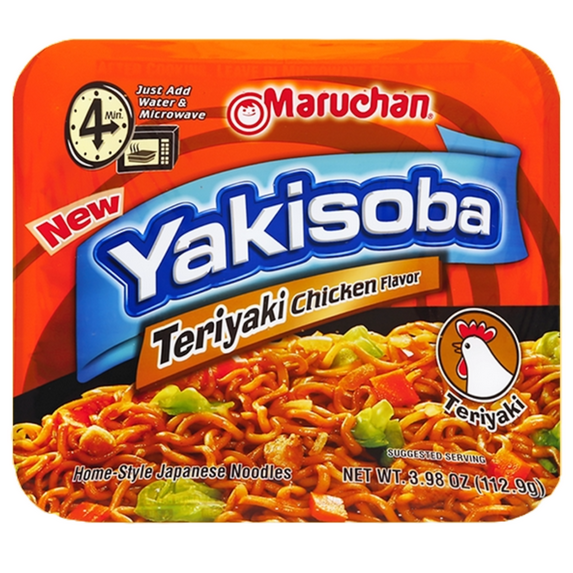 Maruchan Yakisoba Teriyaki Chicken Flavor Noodles, 3.98 oz (Pack of 10)