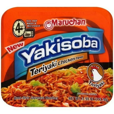 Maruchan Yakisoba Teriyaki Chicken Flavored Home Style Japanese Noodles, 3.98 Ounce -- 8 per case.