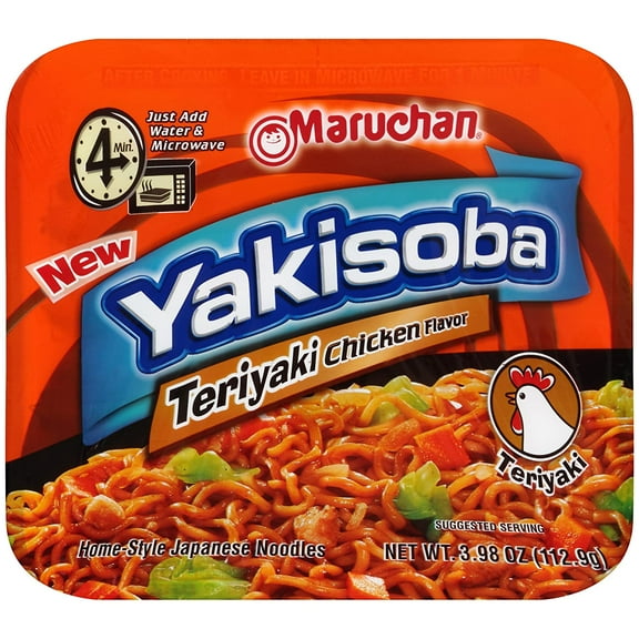 Maruchan Yakisoba Teriyaki Chicken, Japanese ramen noodles 3.98 Oz, Pack of 1