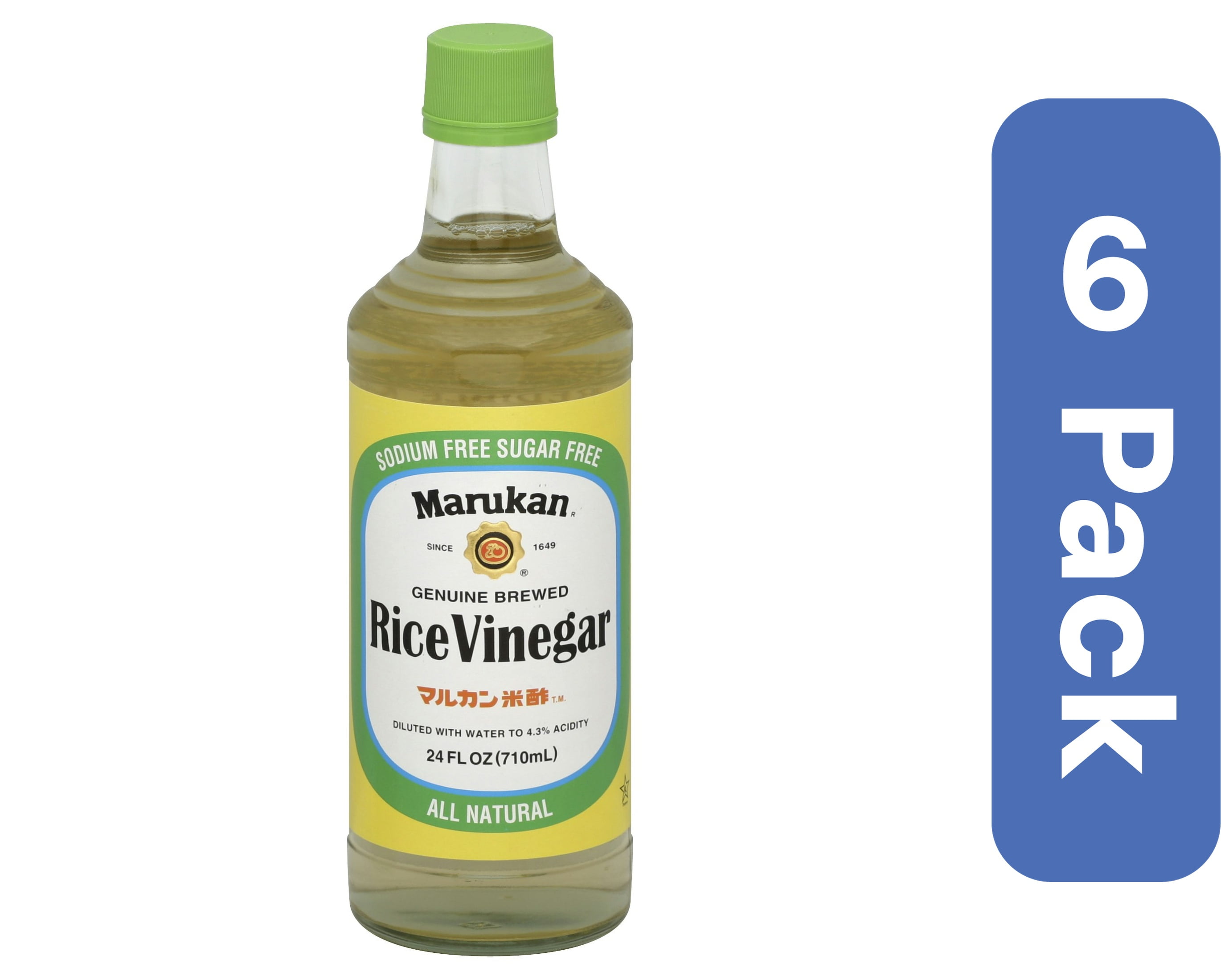 Marukan Rice Vinegar Genuine Brewed 24 fl oz (Pack Of 6)