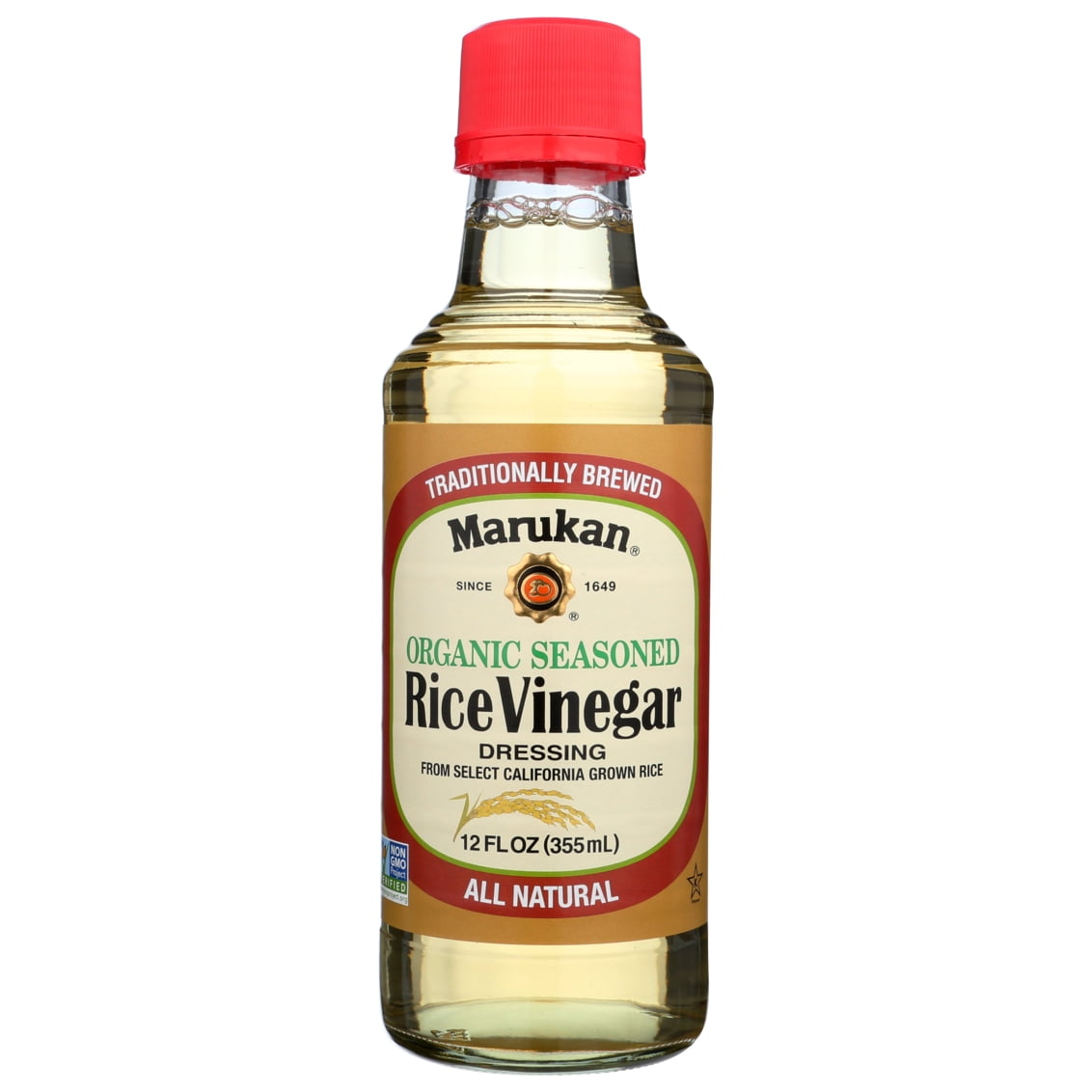 Marukan Organic Seasoned Rice Vinegar, 12 fl oz Bottle