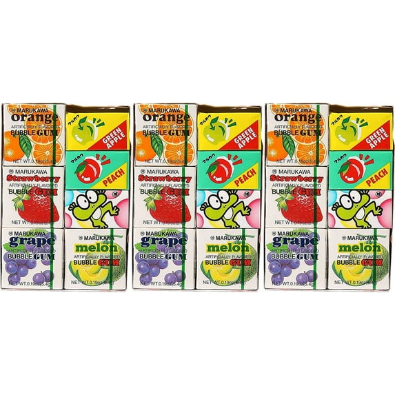Marukawa 7 Pack Bubble Gum 1.29oz (3 Pack)