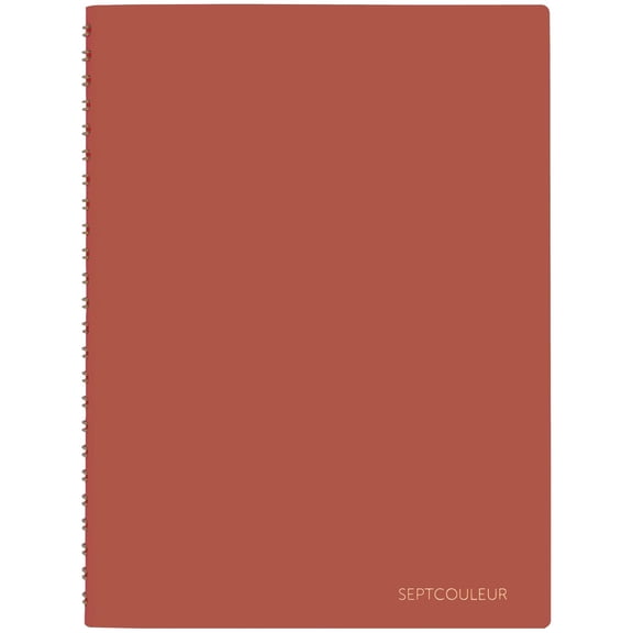 Maruman A5 Septcouleur Notebook, 6.22 x 4.9 Inches, Grid Ruled, 100 Sheets, Red (N768-01)