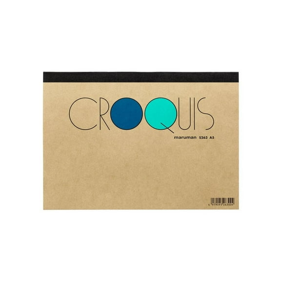 Maruman S263 Croquis Pad, A5, White Croquis Paper, 100 Sheets